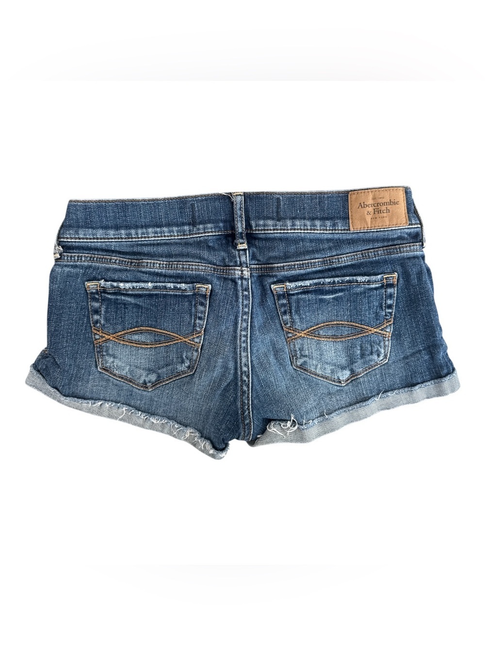 Abercrombie & Fitch Women's Blue Denim Cutoff Shorts - Picture 3 of 3